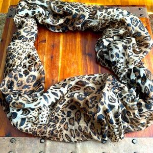 Leopard print infinity scarf